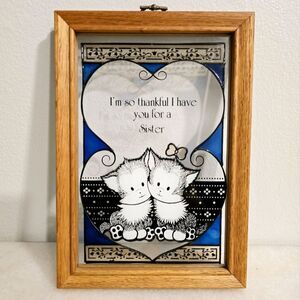 Stained Glass Suncatcher Framed Art Sister